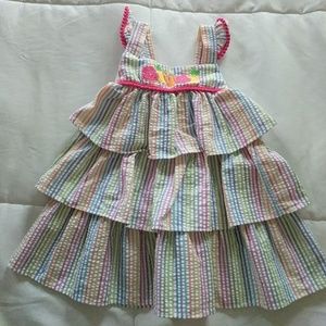 Girls Seersucker Summer Dress